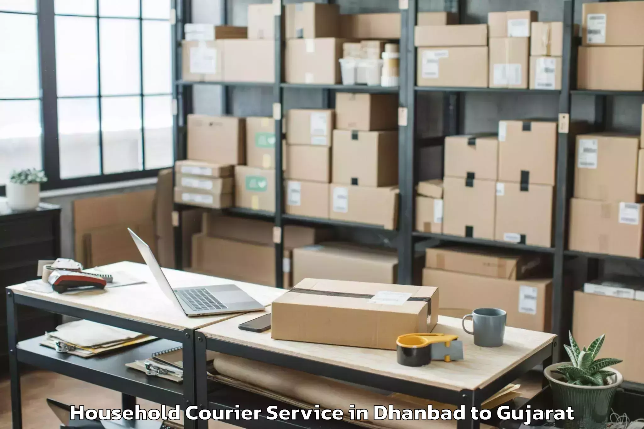 Affordable Dhanbad to Vadgam Household Courier